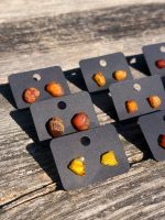 Mazie dzintara auskariņi, dažādas formas - Attēls 4