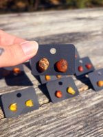 Mazie dzintara auskariņi, dažādas formas - Attēls 7