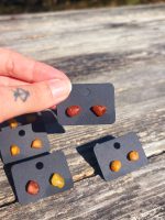 Mazie dzintara auskariņi, dažādas formas - Attēls 6