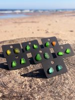 jūras stikla auskariņi