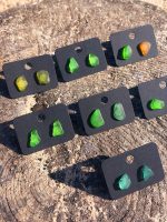 Jūras stikla auskariņi, dažādas formas un toņi - Attēls 2