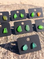 Jūras stikla auskariņi, dažādas formas un toņi - Attēls 3