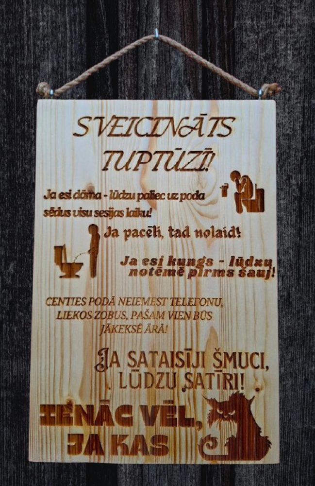 Dekors Tuptūža noteikumi