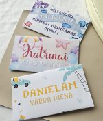 Personalizējamas naudas kartītes bērniem