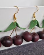 Auskari ar ĶIRSI tumši violeti - Attēls 3