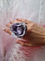 Gredzens ar ZIEDU gaiši violetā krāsā - Attēls 3