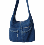 Džinsa auduma pleca soma