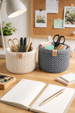 Tamborēti interjera grozi PĒRĻU mazais - Attēls 7