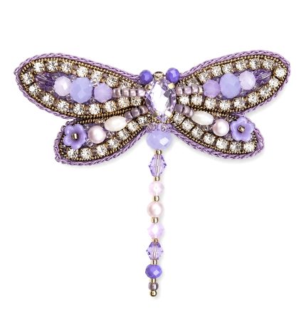 Spārītes broša ar kristāliņiem VIOLETA