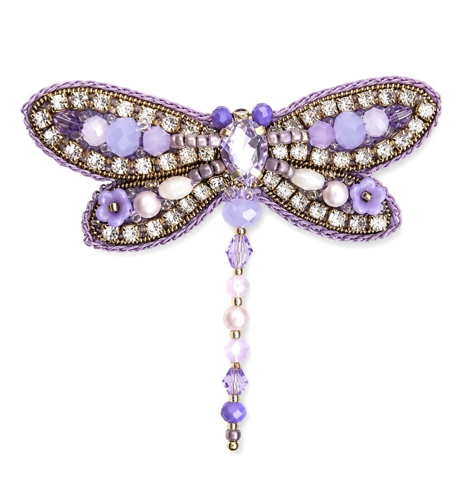 Spārītes broša ar kristāliņiem VIOLETA