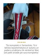 Aušanas komplekts ROMBI sudraba-sarkani - Attēls 7