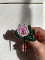 Broša (piespraude) rozā TULPE - Attēls 5