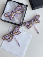 Spārītes broša ar kristāliņiem VIOLETA - Attēls 2