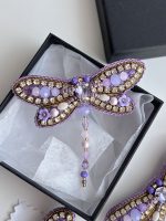 Spārītes broša ar kristāliņiem VIOLETA