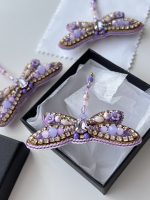 Spārītes broša ar kristāliņiem VIOLETA - Attēls 3