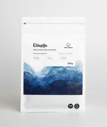 Latvijā viegli grauzdēta kafija Etiopija 250g