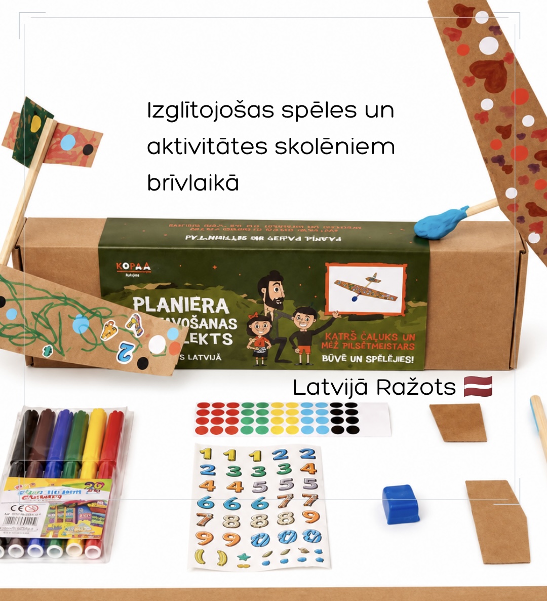 Izglītojošas spēles un aktivitātes skolēniem brīvlaikā Latvijā ražots