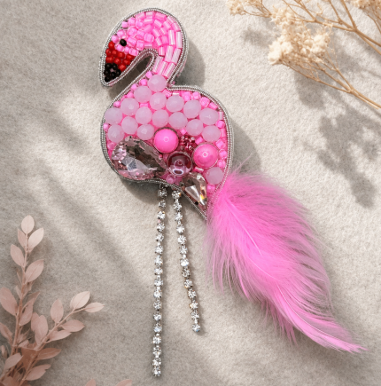 Izšūta piespraude FLAMINGO