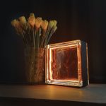 Stikla bloka LED lampa Oranža - Attēls 2
