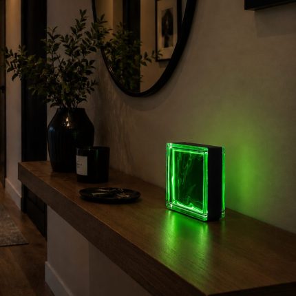 Stikla Bloka Lampa ZAĻA