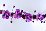 Grezns pērļu un mākslīgo ziediņu vainadziņš VIOLETS - Attēls 2