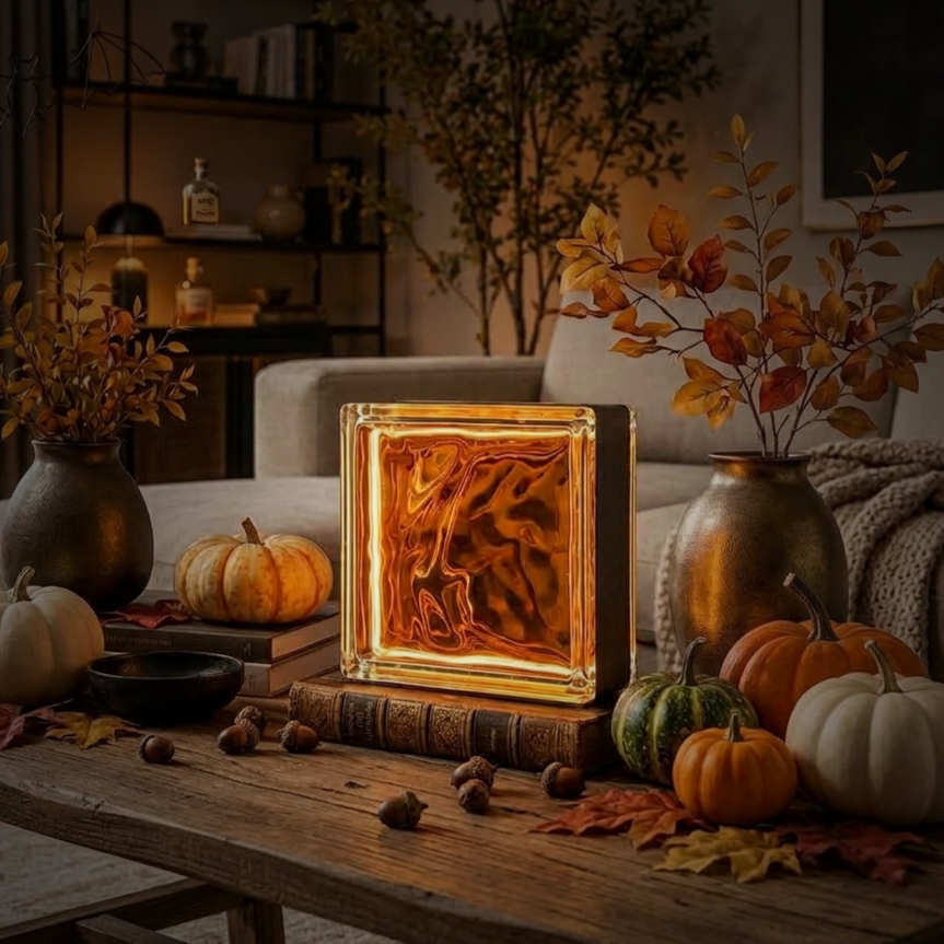 Stikla bloka LED lampa