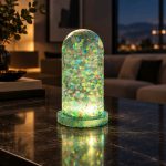 LED nakts lampa ar tumsā spīdošiem akmentiņiem - Attēls 4